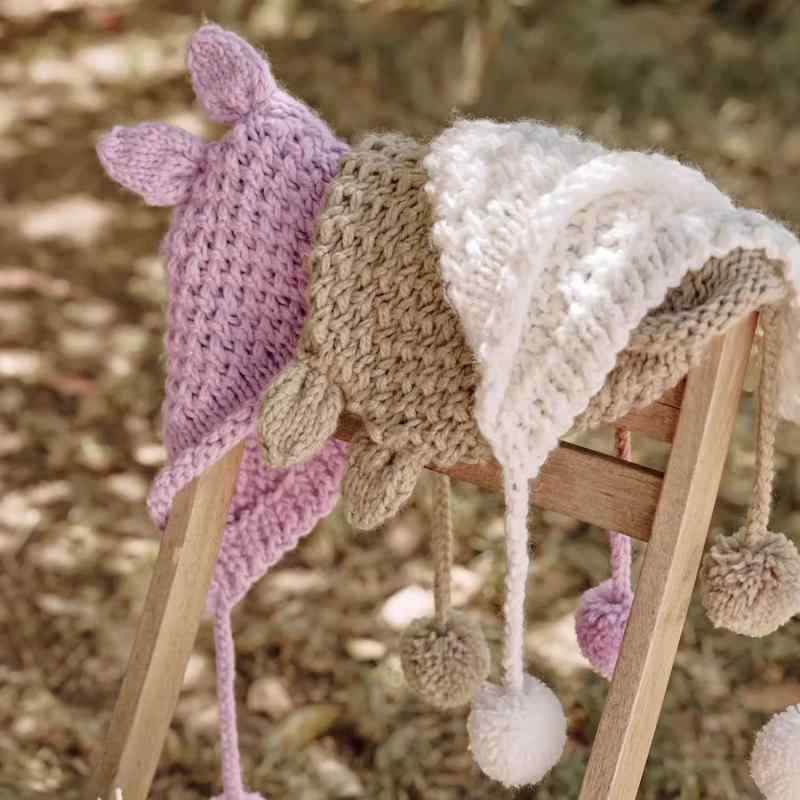 ニット帽 キッズ 男の子 女の子 耳あて付き 防寒 保温 アクリル かわいい スイート 伸縮性 柔らかい 秋冬用 普段使い 通園 通学