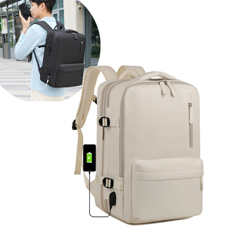 楽天Grams楽天市場店リュックサック バックパック 男女兼用 ユニセックス 防水 USB充電ポート 大容量 拡張機能 15インチPC対応 ノートパソコン収納 学生 スクールバッグ アウトドア 旅行 ビジネス 通勤 出張 ナイロン オックスフォード生地 ブラック グレー ブルー