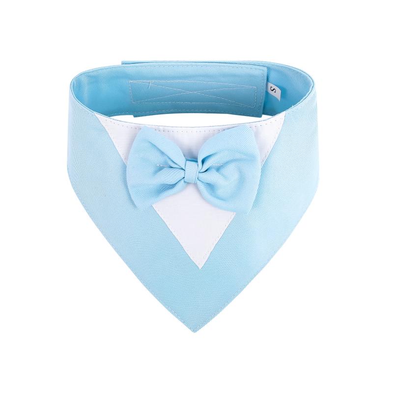 犬用 バンダナ 首輪 スーツ風 蝶ネクタイ フォーマル ドッグウェア おしゃれ かわいい 綿混素材 結婚式..