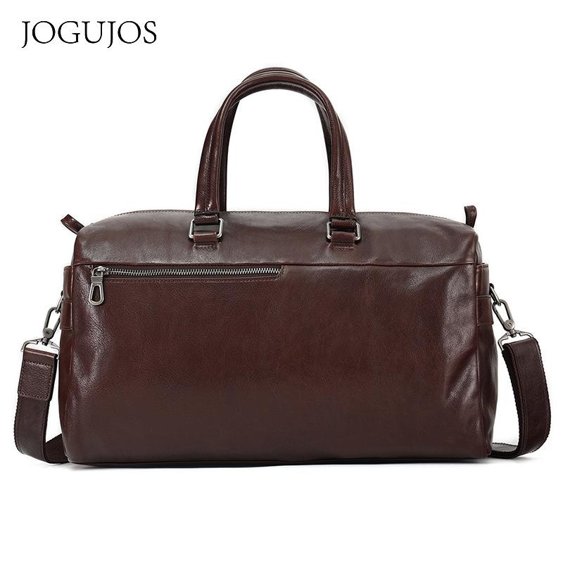 バッグ ユニセックス 本革 牛革 ヌメ革 トラベルバッグ 旅行鞄 出張用 ビジネス 通勤 ショルダーバッグ 斜め掛け 手提げ鞄 大容量 多機能 耐摩耗性 欧米風 レトロ ブラック ブラウン ダークブラウン