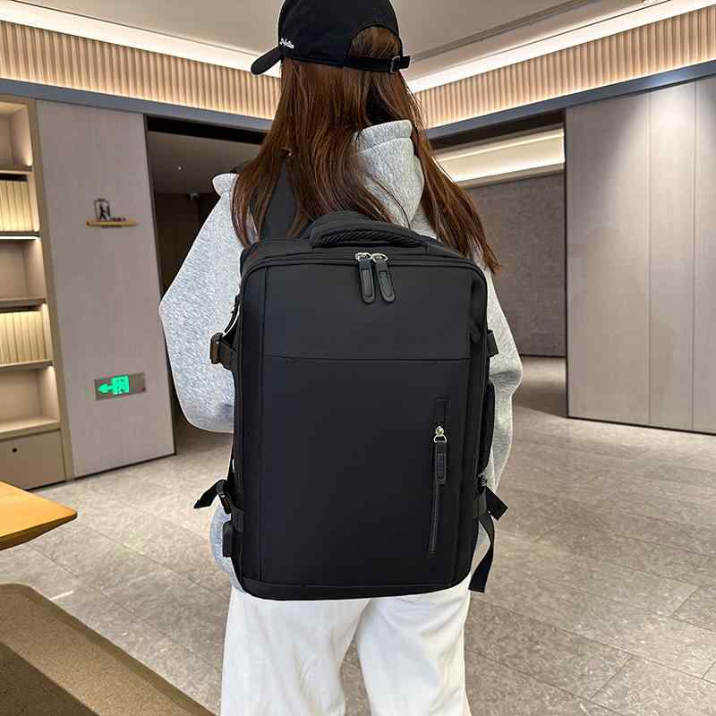 リュックサック レディース 大容量 ビジネス 旅行用 撥水加工 オックスフォード生地 多機能 USB充電ポート搭載 拡張可能 耐摩耗性 収納ポケット 乾湿分離 カジュアル オフホワイト グレー ブラック パープル ピンク