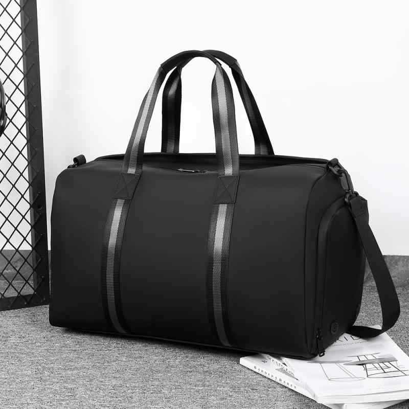 旅行バッグ 男女兼用 短距離 ジム 出張 手提げ オックスフォード生地 防水 軽量 大容量 乾湿分離 シュ..