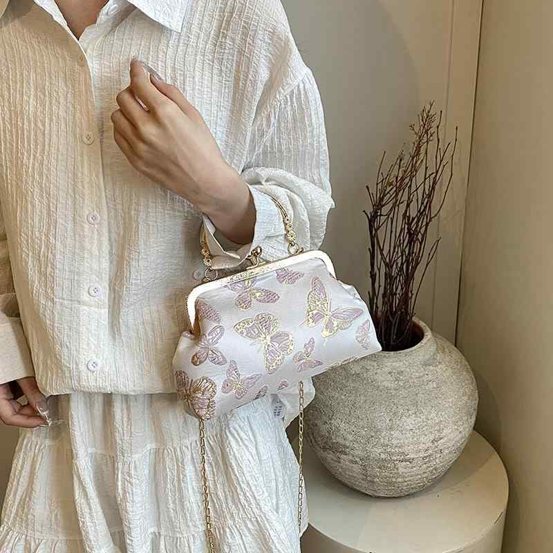 バッグ レディース シェルバッグ 高級感 新中式 中華風 民族風 レトロ 刺繍 個性的 ハンドバッグ 手提げ鞄 普段使い デイリー 万能 マグネットボタン スマホポケット シルク素材 黒 青 ピンク 白