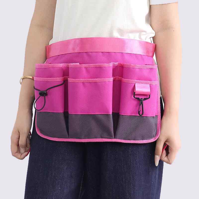 エプロン 男女兼用 メンズ レディース 半身 ショート丈 オックスフォード生地 多ポケット ウエストポー..