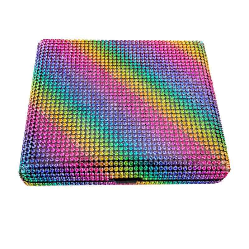 シガレットケース レディース 女性用 極薄 ラインストーン装飾 たばこ 全サイズ対応 細巻 太巻対応 耐衝撃 防湿 防水 プラスチック製 おしゃれ 高級感 シン...