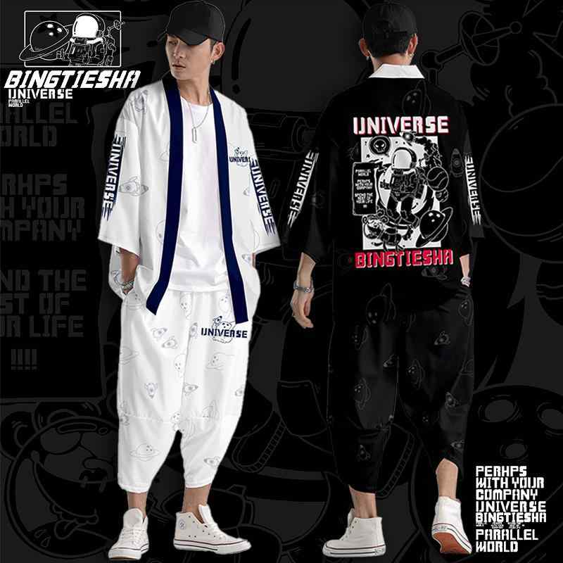 羽織 メンズ 男性用 チャイナ風 漢服風 和風 開襟カーディガン ゆったり オーバーサイズ 七分袖 薄手 ..