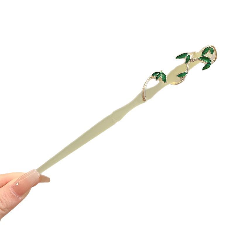 かんざし レディース 女性用 古風 レトロ 中華風 中国風 漢服 浴衣 和装 着物 フラワー 花 鈴蘭 葉 アクリル素材 髪飾り ヘアアクセサリー アップスタイ...