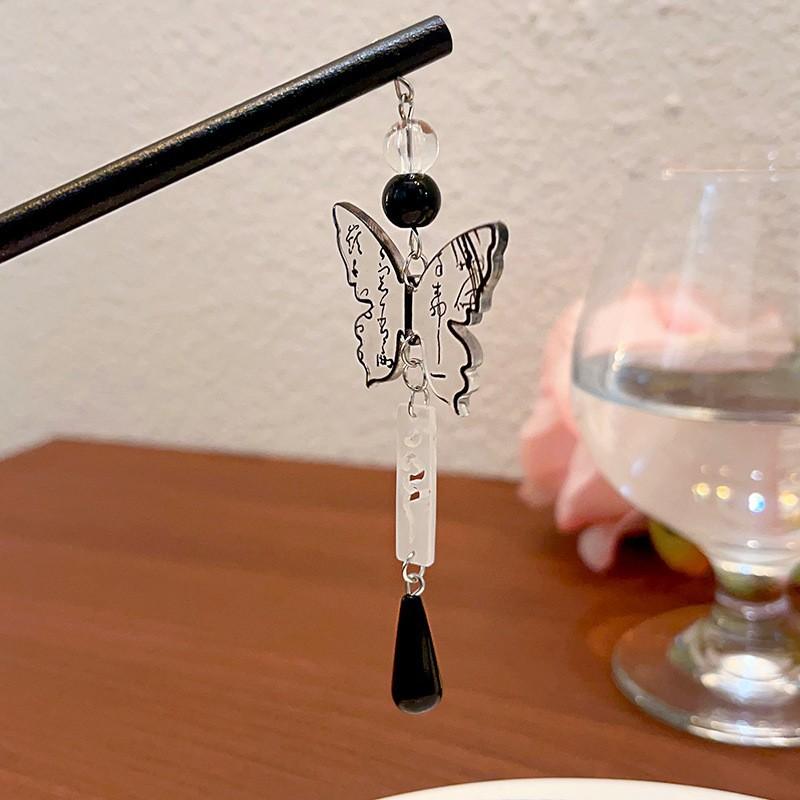 かんざし ヘアスティック 中華風 レトロ 文芸風 ロング 樹脂製 高級感 個性的 まとめ髪 髪飾り ヘアアクセサリー 上品 エレガント 普段使い 結婚式 パーテ...