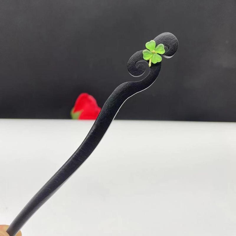 ヘアアクセサリー レディース シンプル かわいい 花 フラワー 木製 かんざし 中国風 レトロ アンティーク お団子ヘア シニヨン まとめ髪 髪飾り 夏 浴衣 ...