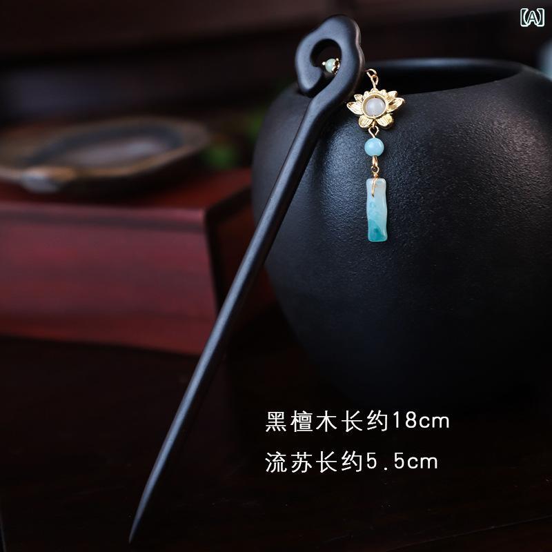 髪飾り 木製かんざし 花 フラワーヘアスティック 古風 漢服 和装 着物 浴衣 振袖 成人式 結婚式 前撮り イベント まとめ髪 アップヘア 宮廷風 優雅 上品...