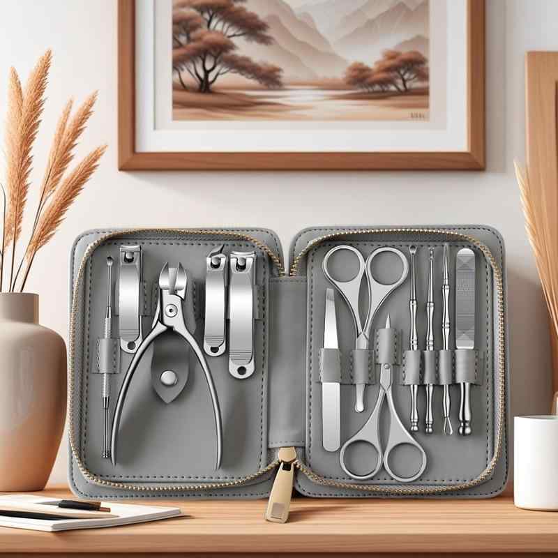 ネイルケアセット ドイツ 高級感 ステンレス鋼 爪切り 爪ケア用品 巻爪用ニッパー 甘皮カッター 甘皮除去 角質ケア 携帯用 多機能 プロ仕様 耐久性 レザーケ...