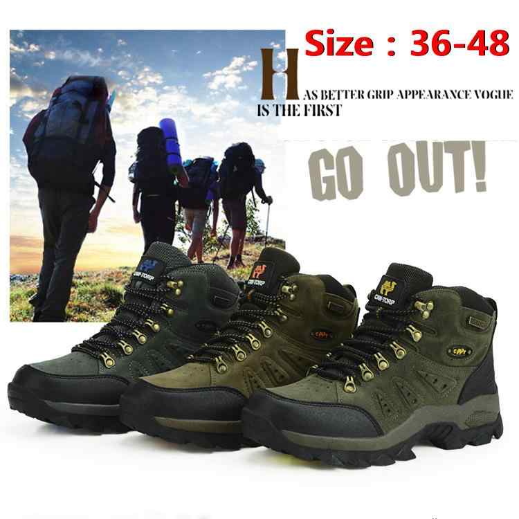 登山靴 男女兼用 ハイカット アウトドア スポーツ ハイキングシューズ カジュアル 大きいサイズ カップル 春 秋 冬 衝撃吸収 グリップ力 耐摩耗性 保温 レースアップ メッシュアッパー ラバーソール キャンプ