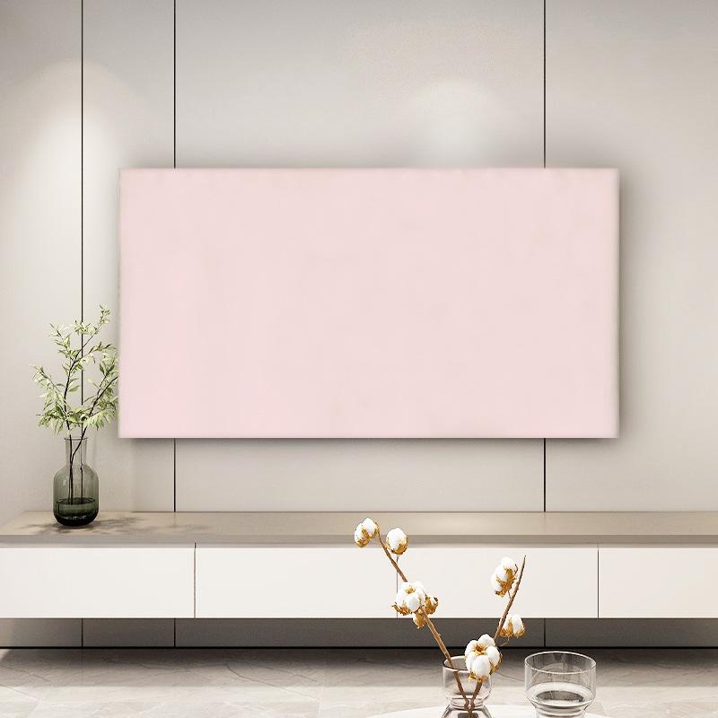 液晶テレビカバー 無地 高級感 インダストリアル モダン シンプル 布製 ファブリック 防塵 伸縮性 ストレッチ 壁掛け 卓上 スタンド 多機種対応 汎用 パールホワイト グレー ベージュ ピンク ブルー グリーン