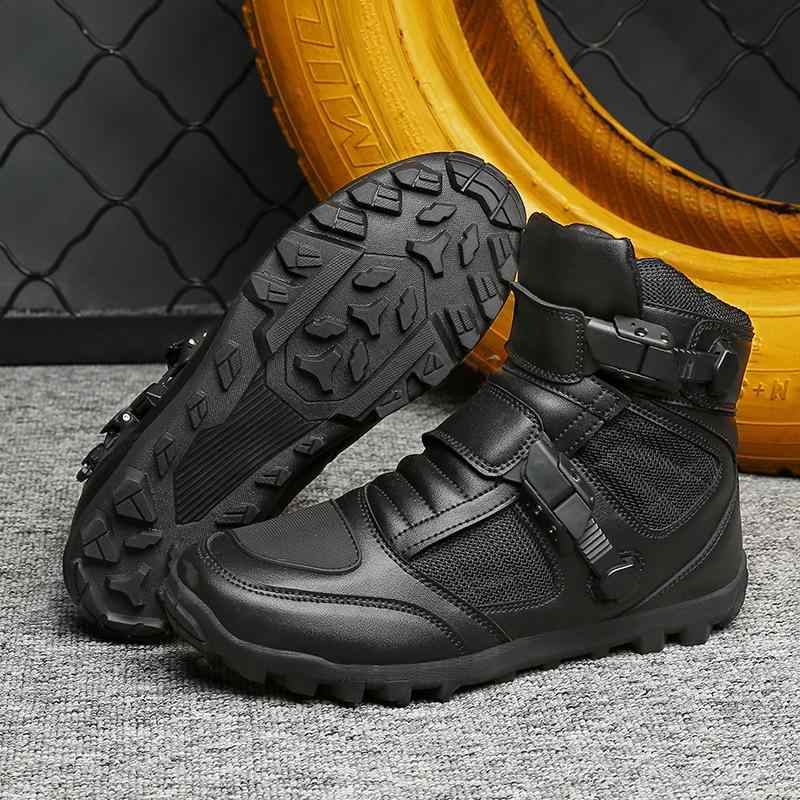 ブーツ メンズ 男性用 バイク ライディング オフロード レーシング ショートブーツ オールシーズン ブ..