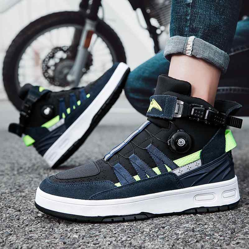 ライディングシューズ メンズ 男性用 本革 レザー オートバイ バイクブーツ オフロード レーシング シ..