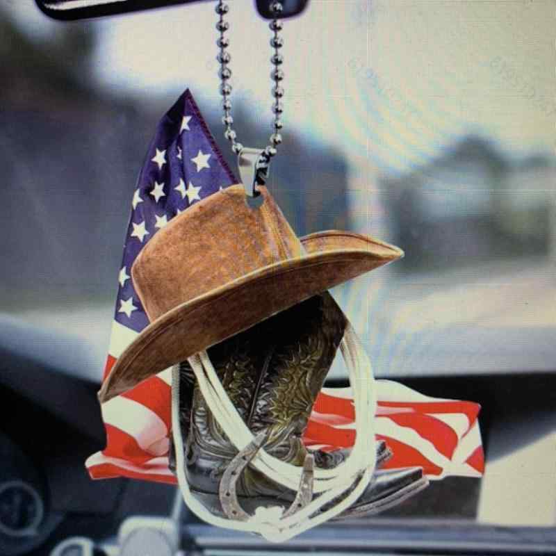 カーアクセサリー 車内装飾 ルームミラー飾り 個性的 パーソナライズ レトロ ヴィンテージ カウボーイブーツ ウェスタンブーツ ブーツ型 アクリル製 芳香剤 アロマディフューザー