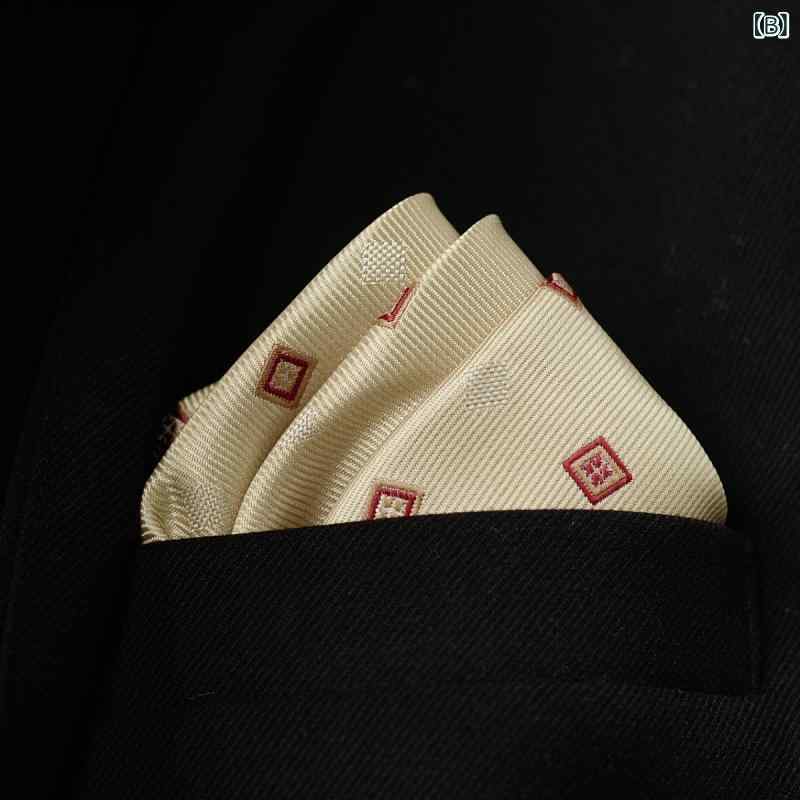 ポケットチーフ メンズ 男性用 パーティー 結婚式 二次会 フォーマル ビジネス 礼服 レトロ ヴィンテージ 花柄 織り柄 ジャガード スーツ ジャケット 胸ポケット 飾り ポリエステル スクエア チーフ ハンカチーフ