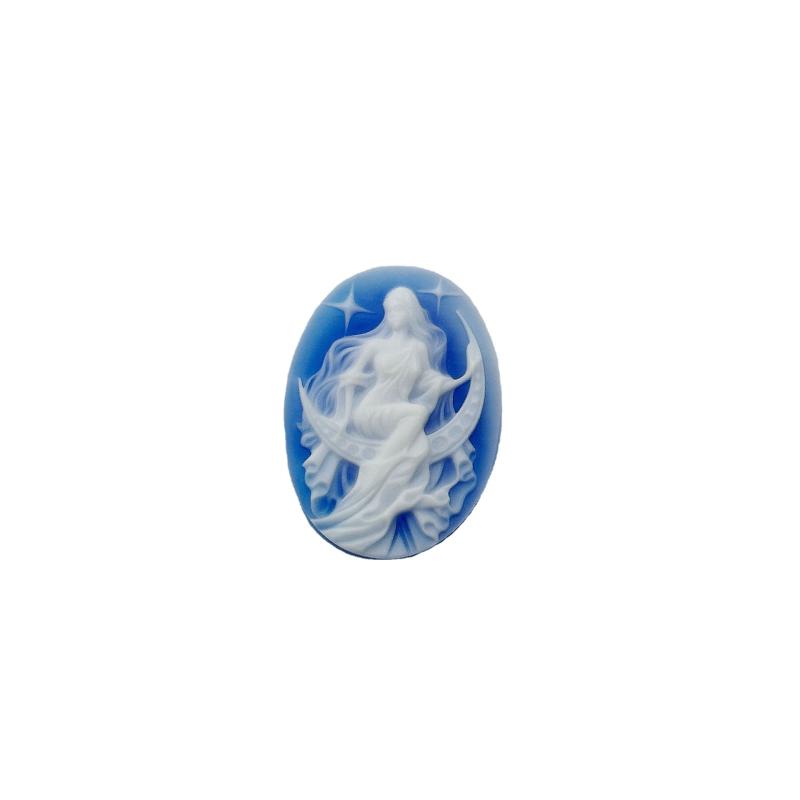 アクセサリー レディース ヴィンテージ レトロ ネックレス ブローチ カメオ 925シルバー マ瑙 めのう 貴婦人 ムーンモチーフ クラシック 上品 エレガント...