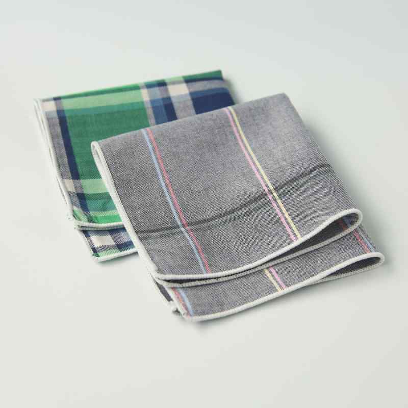 ポケットチーフ メンズ 綿 コットン 結婚式 新郎 フォーマル ブライダル ビジネス カジュアル 格子柄 チェック柄 ストライプ柄 イギリス風 ブリティッシュ スーツスタイル 正方形