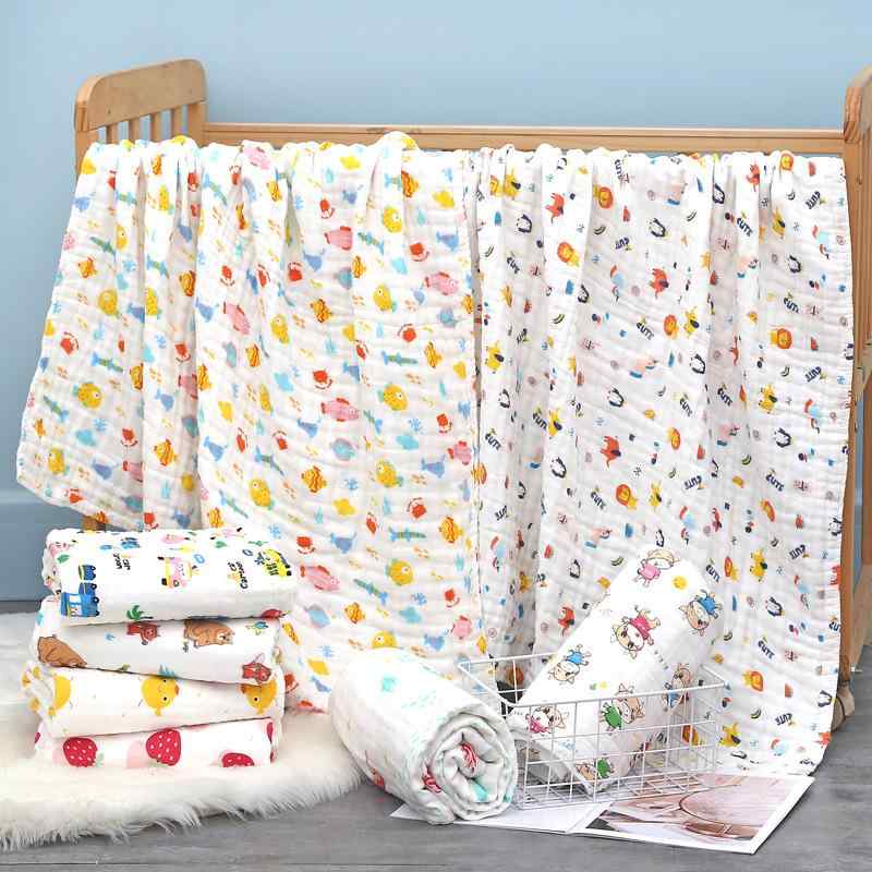 おくるみ ブランケット ベビー 赤ちゃん 6重ガーゼ 綿 コットン 高密度 水洗い加工 タオルケット バスタオル 掛け布団 寝具 かわいい やわらか 肌に優しい 吸水性
