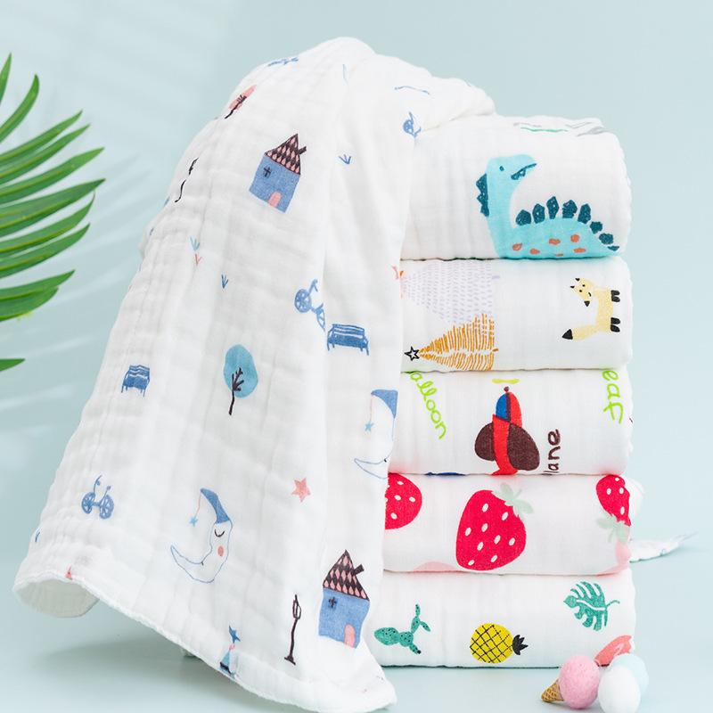 おくるみ ベビー 新生児 乳幼児 バスタオル ブランケット 綿 コットン オールシーズン 動物柄 プリント..