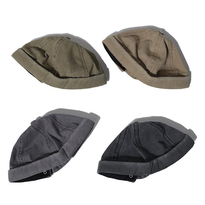 キャップ メンズ ドッカーハット 水兵帽 ウォッシュ加工 コットン ヒップホップ ストリート レトロ ス..