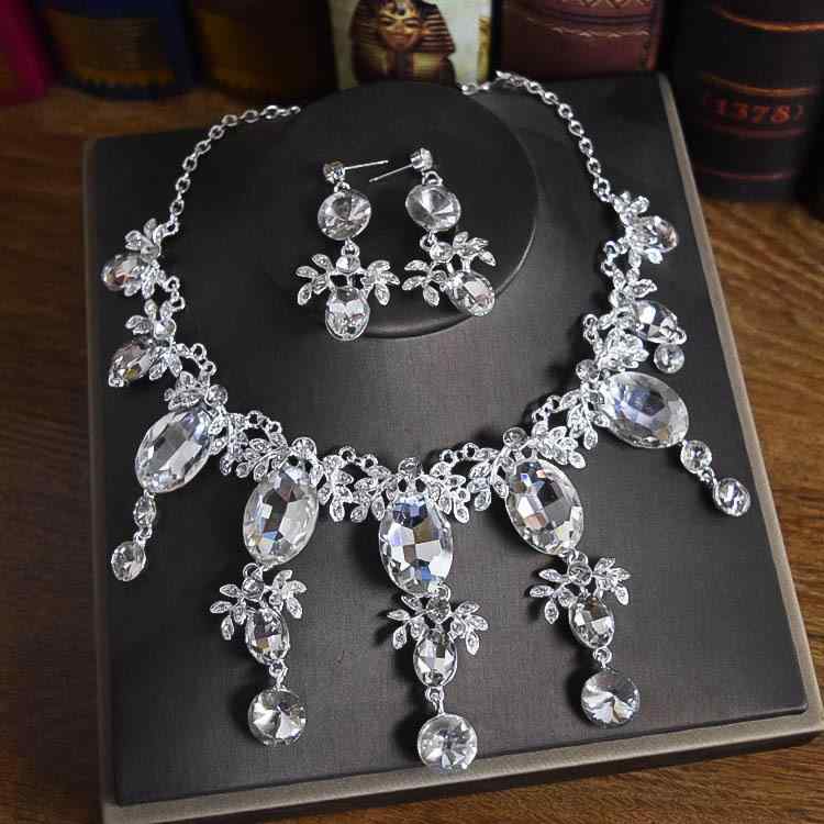ネックレス イヤリング セット レディース 結婚式 披露宴 ブライダル ウェディング パーティー 欧風 韓国風 プリンセス 花 フラワー モチーフ 高級感 エレガント 合金 シルバー 銀 電鍍