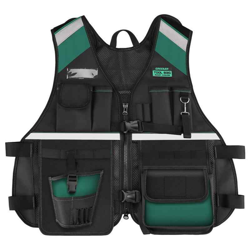 工具ベスト ベスト型 多機能収納 電工 木工 現場作業 メンテナンス作業員用 電動工具対応 大容量 ツー..