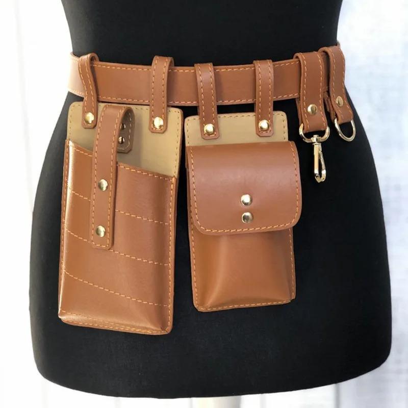 ウエストポーチ スチームパンク 中世 レトロ ビンテージ レザー ボディバッグ ハロウィン コスプレ 仮..