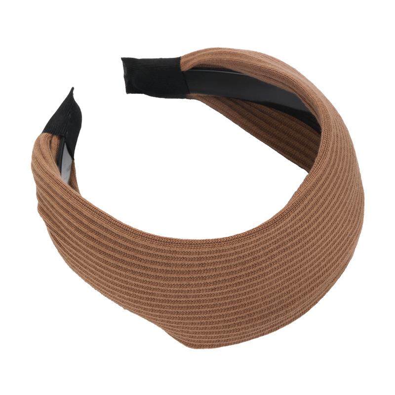 カチューシャ レディース レトロ ニット リブ 幅広 ヘアバンド 滑り止め 小顔効果 頭頂部ボリュームア..