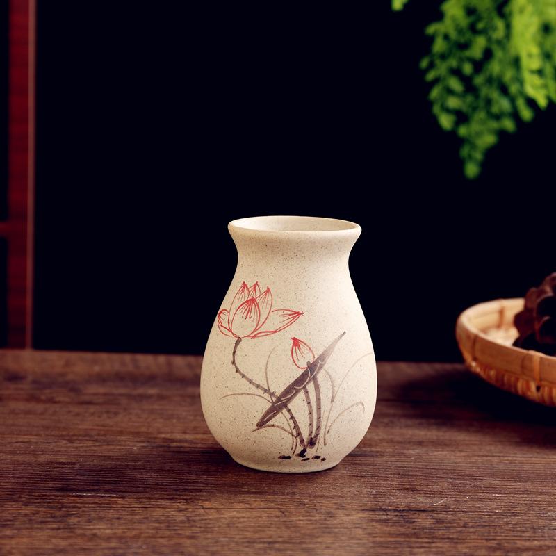 茶道具 素焼き 陶器 茶道六君子 茶器セット 茶匙 茶挟み 陶磁器 花瓶 フラワーベース 花挿し 置物 飾り..