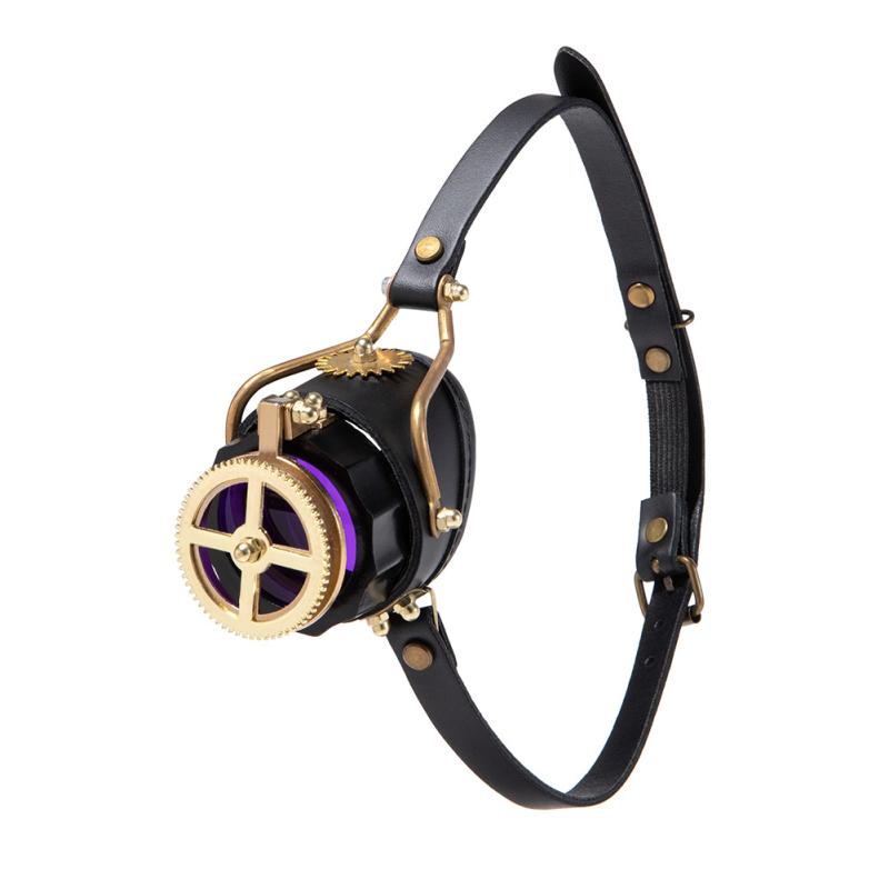 ゴーグル スチームパンク ゴシック コスプレ 中世風 レトロ ヴィンテージ ダーク ヘビーメタル 重厚感 メタルフレーム レッドレンズ ブラウンレッドフレーム 保護眼鏡 ファッション小物