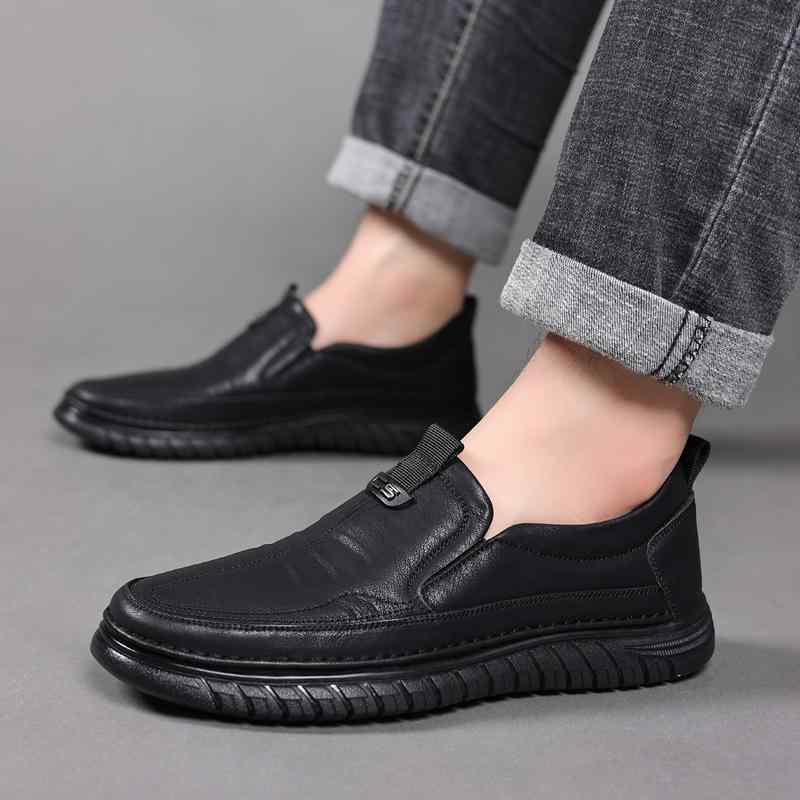 革靴 メンズ スリッポン ドライビングシューズ 本革 牛革 通気性 防滑 滑り止め ソフトソール 軽量 カジュアル ミドルエイジ お父さん世代 普段使い ラウンドトゥ モカシン