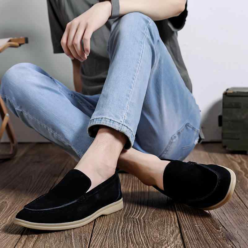 革靴 メンズ 秋物 高級感 スリッポン ビジネス カジュアルシューズ 韓国風 英国風 ローファー ドライビングシューズ ブラック 合成皮革 低ヒール