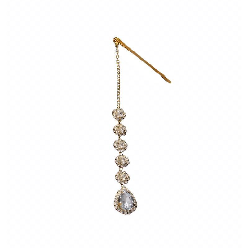 ヘッドアクセサリー レディース 水滴モチーフ ラインストーン 額飾り インド風 伝統 ボヘミアン ゴール..