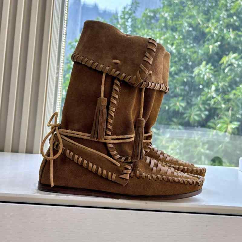 ブーツ レディース レトロ ヴィンテージ ウエスタン ルーズ ショート丈 アンクル丈 牛革 スエード フリ..