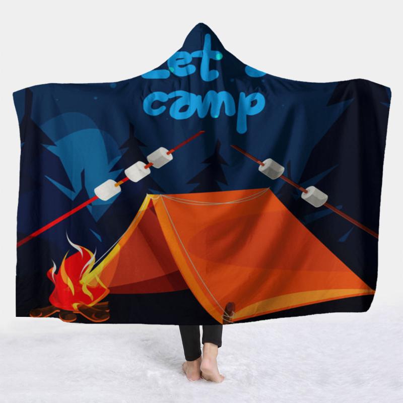 楽天Grams楽天市場店ブランケット キッズ 子供用 フード付き ポンチョ ケープ 毛布 お昼寝 キャンプ アウトドア レジャー 部屋着 フランネル ポリエステル あったか 防寒 マルチカラー 柄物