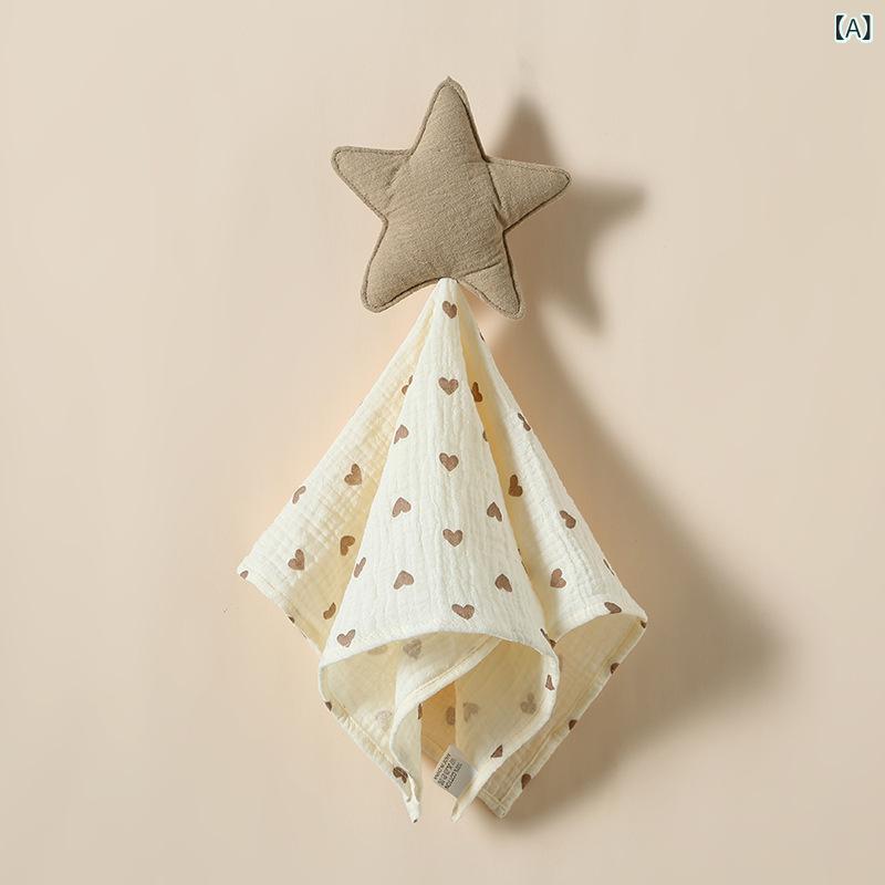 ベビーおもちゃ 新生児 赤ちゃん ベビー 寝かしつけ 歯固め 噛める 口に入れても安全 ファーストトイ 安眠ブランケット ぬいぐるみ タオル 綿 コットン 星 月 スター ムーン 出産祝い ギフト プレゼント