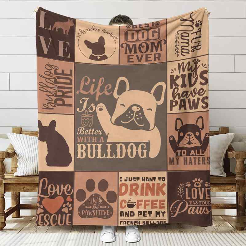 楽天Grams楽天市場店毛布 フランネル ブランケット ひざ掛け 3Dプリント かわいい犬柄 ポリエステル 冷房対策 ソファカバー 昼寝ケット ギフト プレゼント 室内用 アウトドア 軽量 柔らか ふわふわ あったか