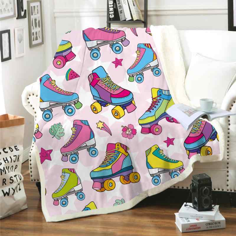毛布 スケートボード 3Dデジタルプリント 厚手 マイクロファイバー ブランケット ひざ掛け トラベル 旅..
