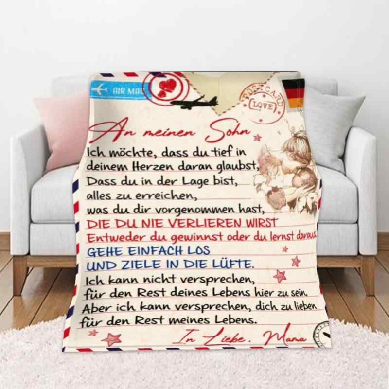 ブランケット ドイツ語 レターデザイン フランネル コーラルフリース 保温 あったか ソファカバー マル..