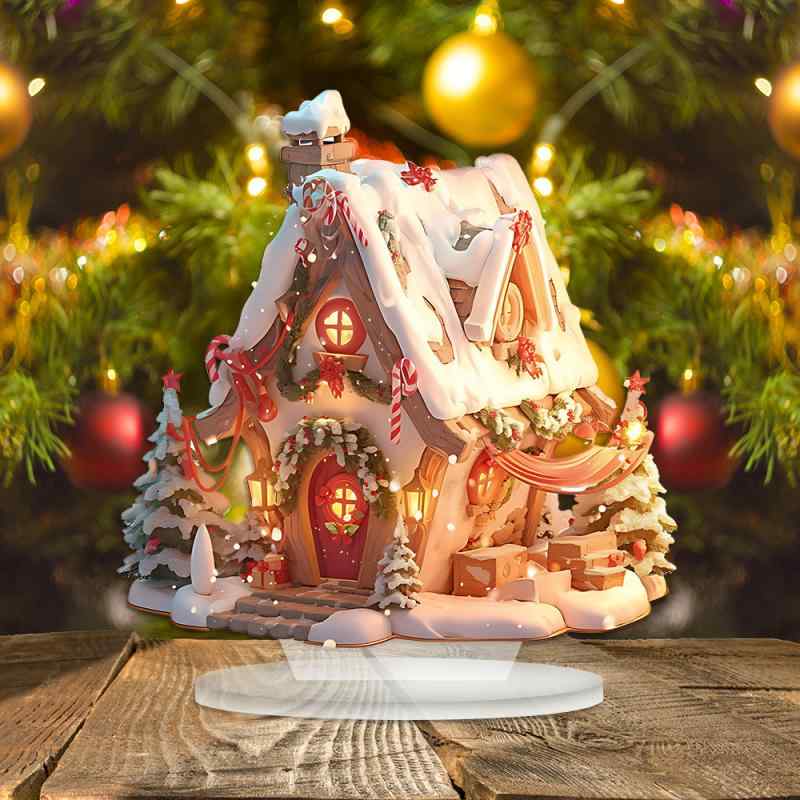 アクリルプレート クリスマス LEDライト スノーハウス 雪の家 卓上 置き物 インテリア雑貨 アメリカン ..