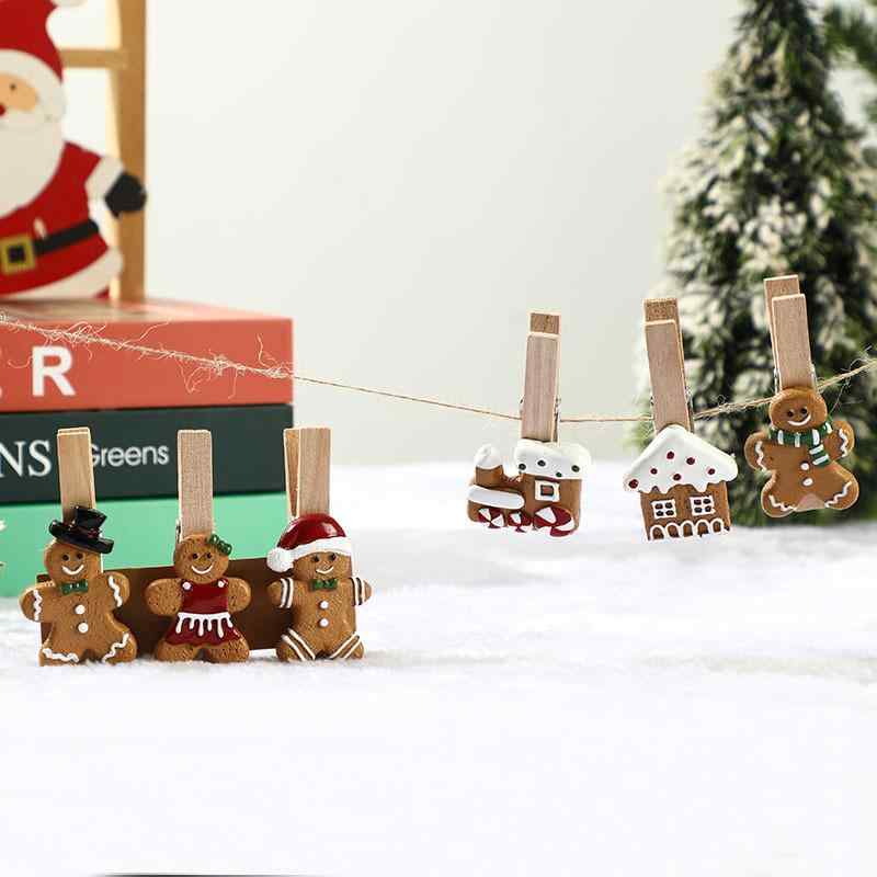 クリスマスオーナメント ジンジャーブレッドマン レジン 樹脂製 ミニマスコット かわいい クリスマスツ..