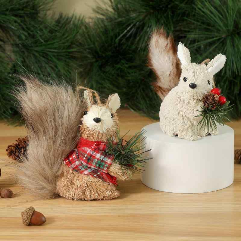 クリスマス リス オーナメント 飾り デコレーション 吊り飾り 置物 発泡スチロール製 軽量 かわいい 欧米風 パーティー イベント 部屋 玄関 装飾