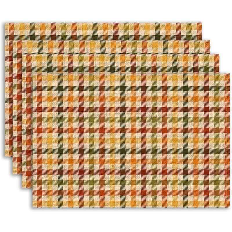 ランチョンマット クリスマス プレイスマット リネン 麻 ポリエステル モダン シンプル 高級感 キッチン ダイニング リビング 食卓 パーティー デコレーション 飾り 冬 季節