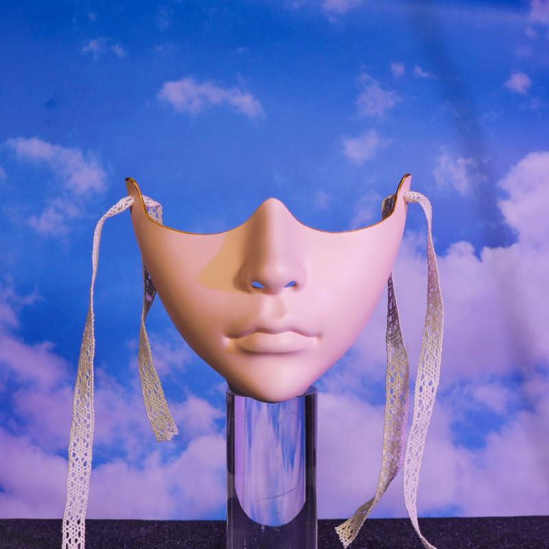 マスク 男女兼用 大人 下半顔 コスプレ 仮面 機械風 サイバーパンク風 美人顔 メカニカルデザイン プラ..