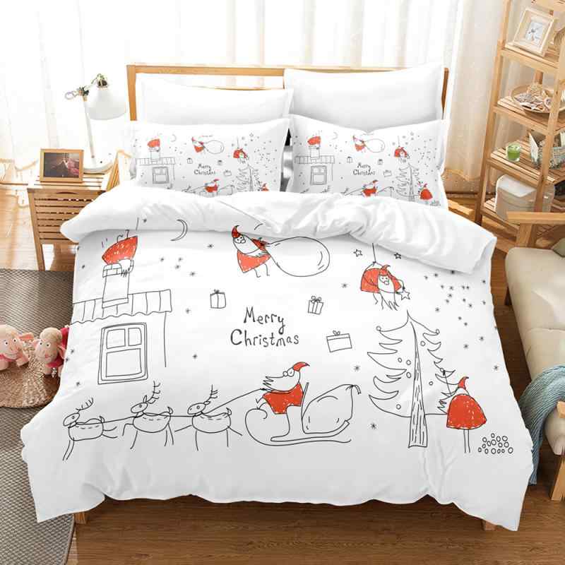 布団カバーセット クリスマス 3Dデジタルプリント おしゃれなクリスマスツリー柄 3点セット ポリエステ..