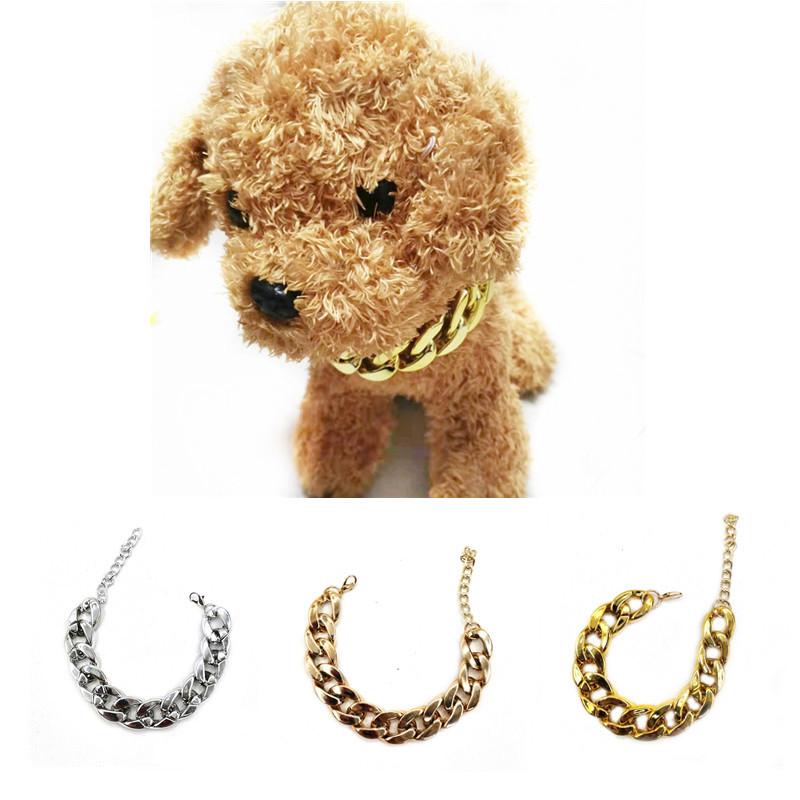 ペット用品 首輪 ネックレス 小型犬 子犬 猫 ねこ 用 ドッグウェア キャットウェア ゴールドチェーン ..