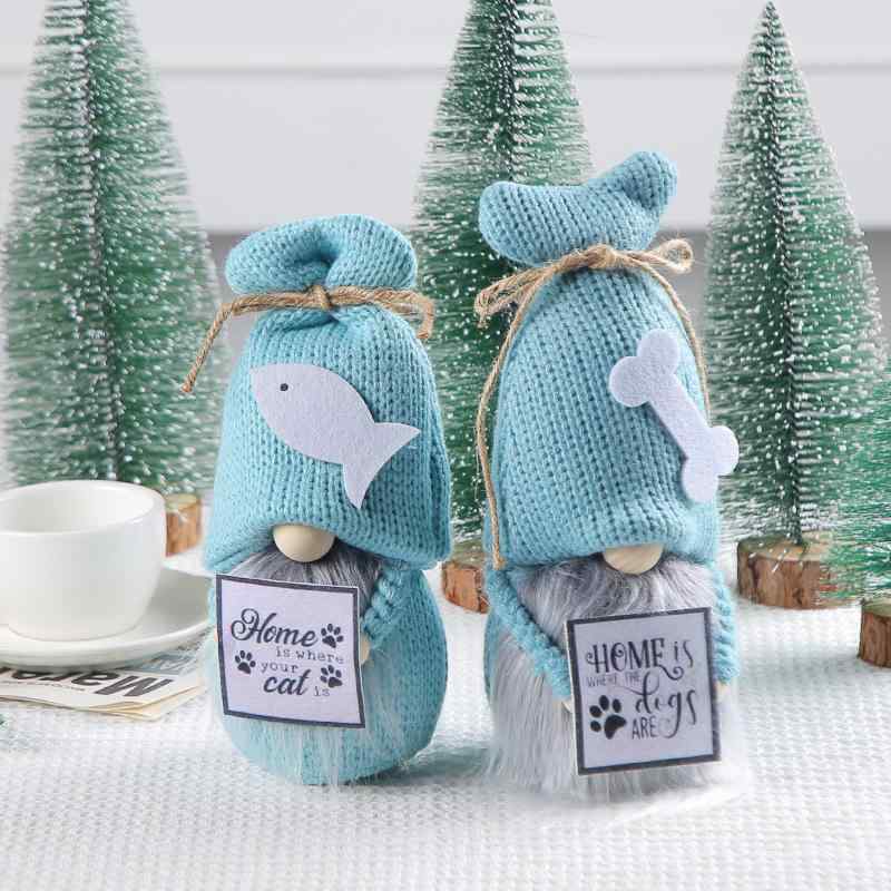 クリスマス飾り ニット ノーム人形 顔なし人形 ルドルフ人形 トナカイ かわいい おしゃれ 卓上インテリア 置物 オブジェ クリスマスパーティー デコレーション 北欧風 装飾品