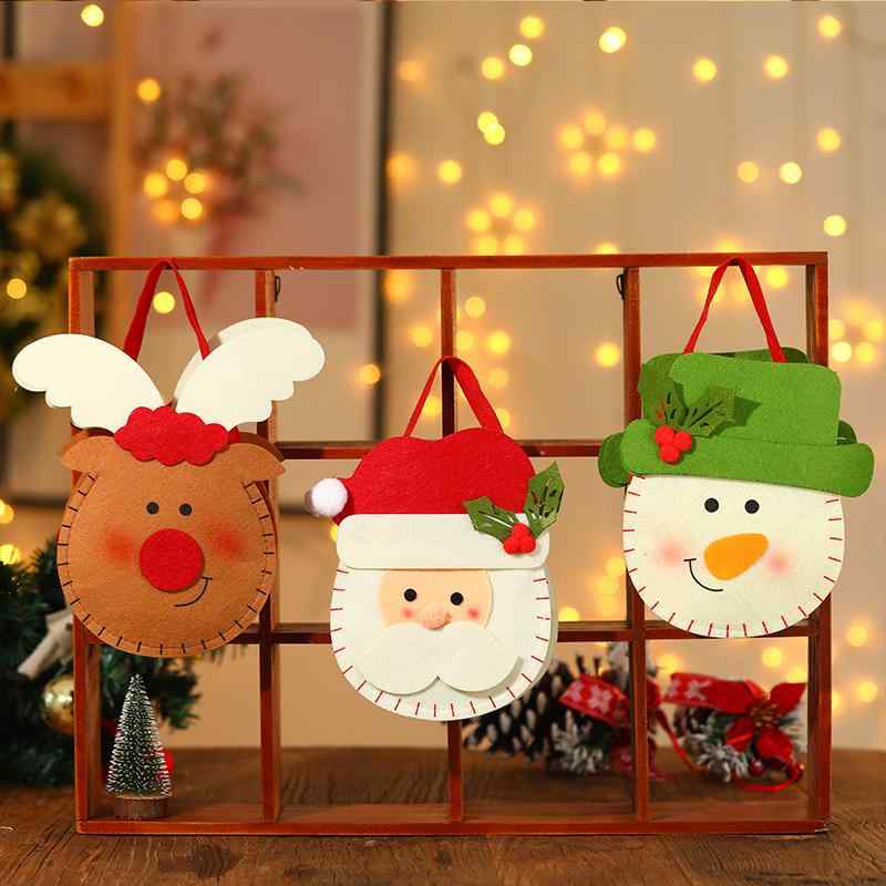 バッグ キッズ クリスマス 不織布 丸底 手提げバッグ プレゼント ギフト お菓子入れ キャンディ袋 クリスマス柄 デコレーション パーティー イベント 子供用 雑貨 かわいい
